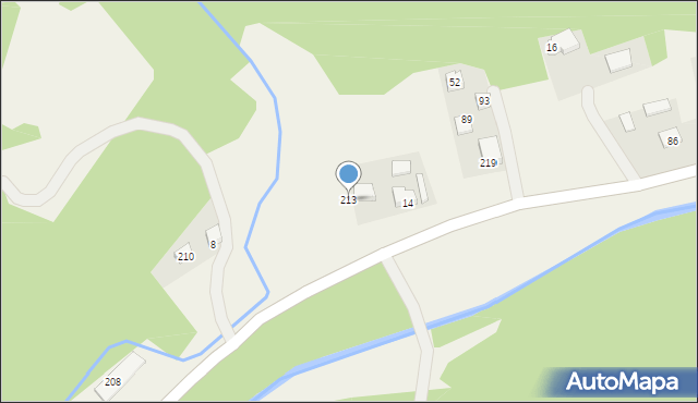 Wierchomla Wielka, Wierchomla Wielka, 213, mapa Wierchomla Wielka