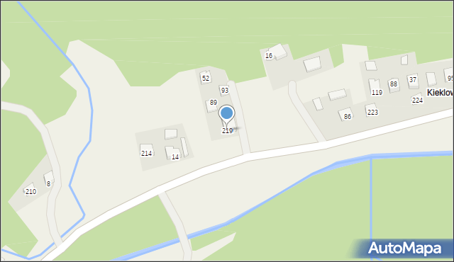 Wierchomla Wielka, Wierchomla Wielka, 219, mapa Wierchomla Wielka
