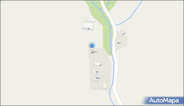 Wierchomla Wielka, Wierchomla Wielka, 265, mapa Wierchomla Wielka