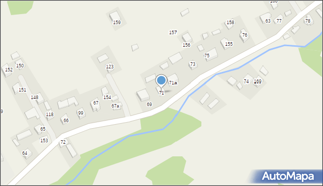 Wierchomla Wielka, Wierchomla Wielka, 71, mapa Wierchomla Wielka