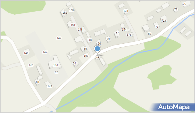 Wierchomla Wielka, Wierchomla Wielka, 72, mapa Wierchomla Wielka