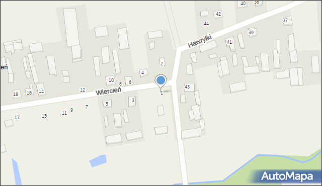 Wiercień, Wiercień, 1, mapa Wiercień