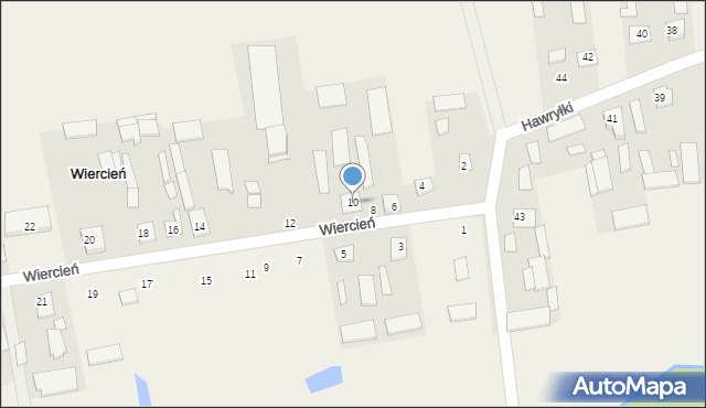 Wiercień, Wiercień, 10, mapa Wiercień