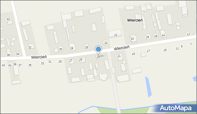 Wiercień, Wiercień, 23, mapa Wiercień