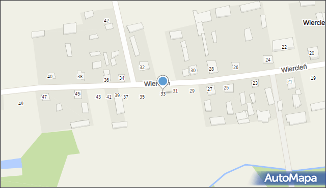 Wiercień, Wiercień, 33, mapa Wiercień