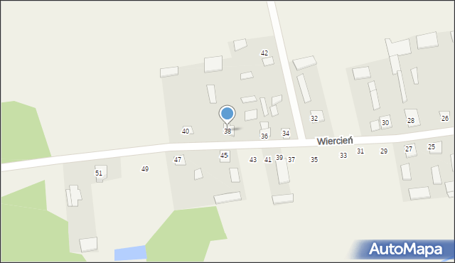 Wiercień, Wiercień, 38, mapa Wiercień