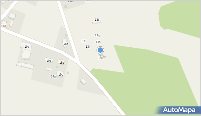 Wiercień, Wiercień, 13k, mapa Wiercień