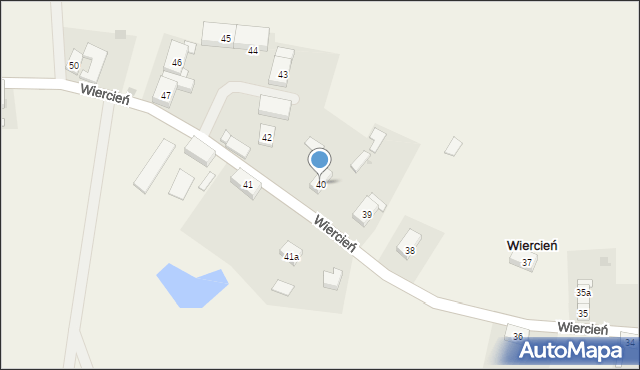Wiercień, Wiercień, 40, mapa Wiercień