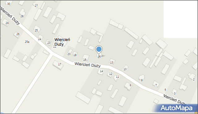Wiercień Duży, Wiercień Duży, 15, mapa Wiercień Duży