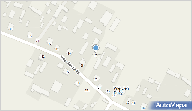 Wiercień Duży, Wiercień Duży, 27, mapa Wiercień Duży