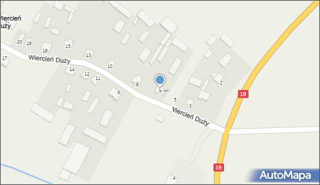 Wiercień Duży, Wiercień Duży, 7, mapa Wiercień Duży