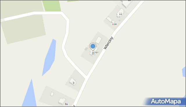 Wierciny, Wierciny, 10, mapa Wierciny