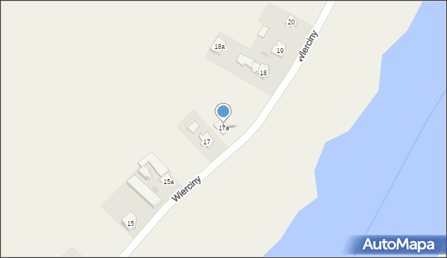 Wierciny, Wierciny, 17a, mapa Wierciny