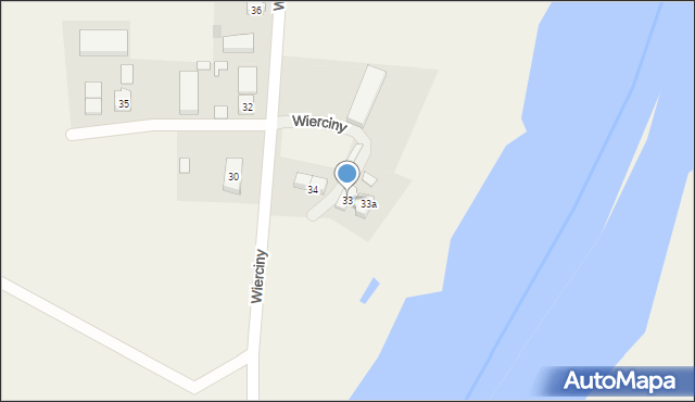 Wierciny, Wierciny, 33, mapa Wierciny