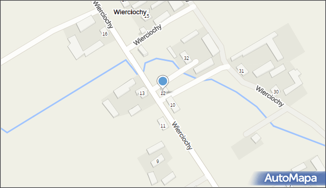 Wierciochy, Wierciochy, 12, mapa Wierciochy