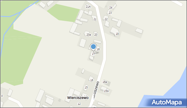 Wierciszewo, Wierciszewo, 17, mapa Wierciszewo