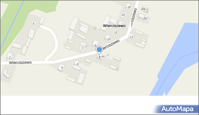 Wierciszewo, Wierciszewo, 8, mapa Wierciszewo
