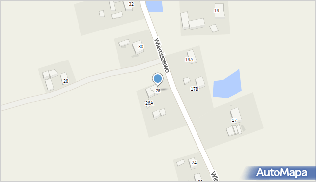 Wierciszewo, Wierciszewo, 26, mapa Wierciszewo
