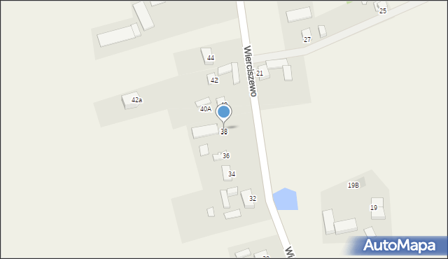 Wierciszewo, Wierciszewo, 38, mapa Wierciszewo