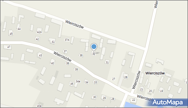Wierciszów, Wierciszów, 32, mapa Wierciszów