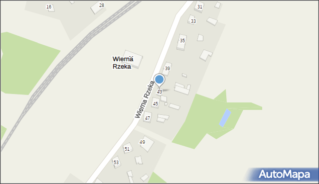 Wierna Rzeka, Wierna Rzeka, 43, mapa Wierna Rzeka