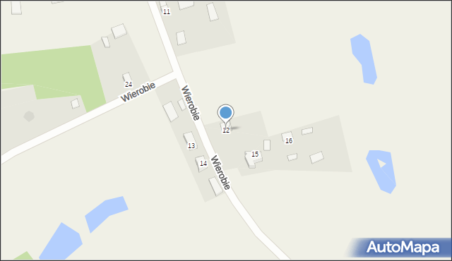 Wierobie, Wierobie, 12, mapa Wierobie