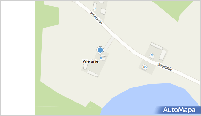 Wierśnie, Wierśnie, 8, mapa Wierśnie