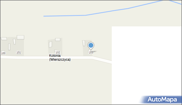 Wierszczyca, Wierszczyca, 103, mapa Wierszczyca