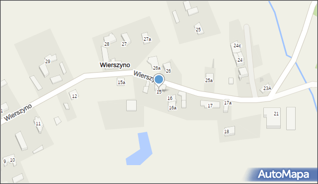 Wierszyno, Wierszyno, 15, mapa Wierszyno