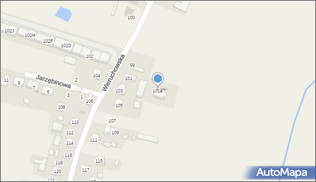 Wieruchów, Wieruchowska, 101a, mapa Wieruchów