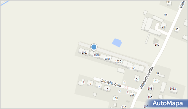 Wieruchów, Wieruchowska, 102I, mapa Wieruchów