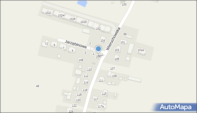 Wieruchów, Wieruchowska, 106, mapa Wieruchów