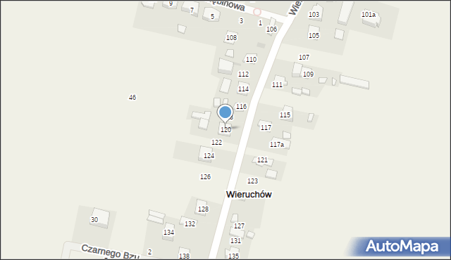 Wieruchów, Wieruchowska, 120, mapa Wieruchów