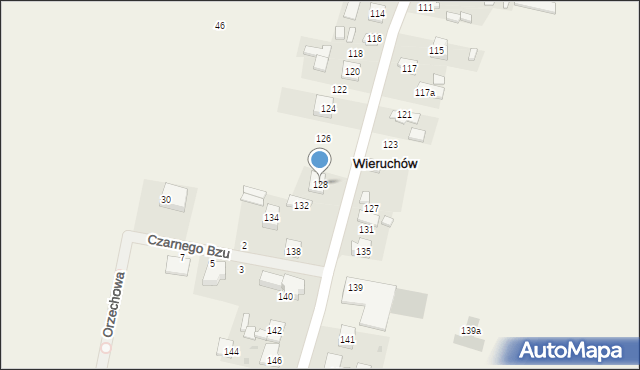 Wieruchów, Wieruchowska, 128, mapa Wieruchów