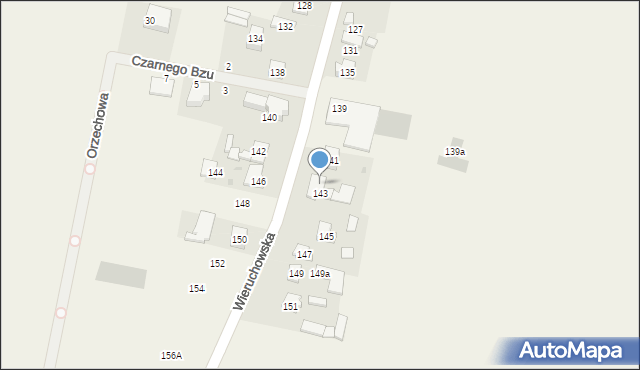 Wieruchów, Wieruchowska, 143a, mapa Wieruchów