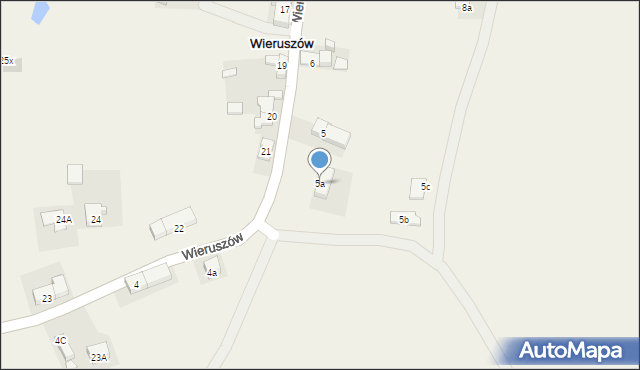 Wieruszów, Wieruszów, 5a, mapa Wieruszów