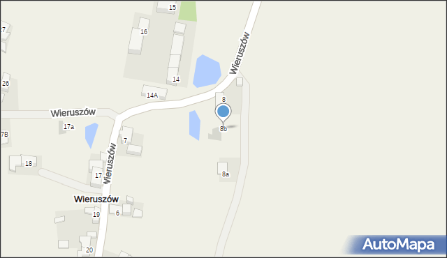 Wieruszów, Wieruszów, 8b, mapa Wieruszów