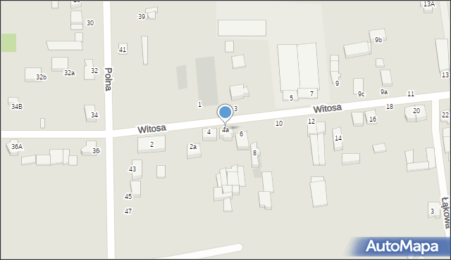 Wieruszów, Witosa Wincentego, 4a, mapa Wieruszów