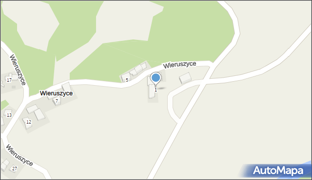 Wieruszyce, Wieruszyce, 1, mapa Wieruszyce