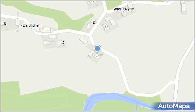 Wieruszyce, Wieruszyce, 27, mapa Wieruszyce