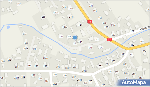 Wierzawice, Wierzawice, 144, mapa Wierzawice