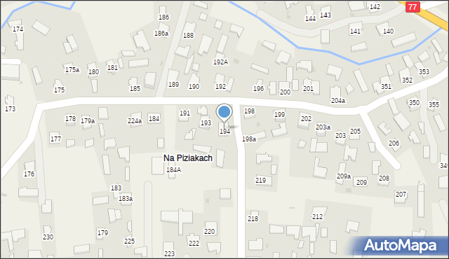 Wierzawice, Wierzawice, 194a, mapa Wierzawice