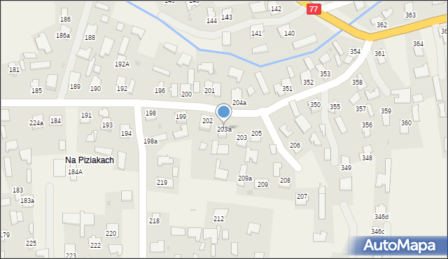 Wierzawice, Wierzawice, 203a, mapa Wierzawice