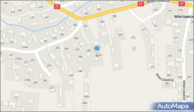 Wierzawice, Wierzawice, 360, mapa Wierzawice