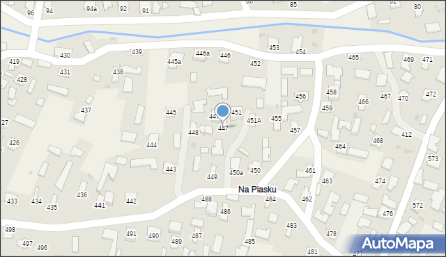 Wierzawice, Wierzawice, 447, mapa Wierzawice