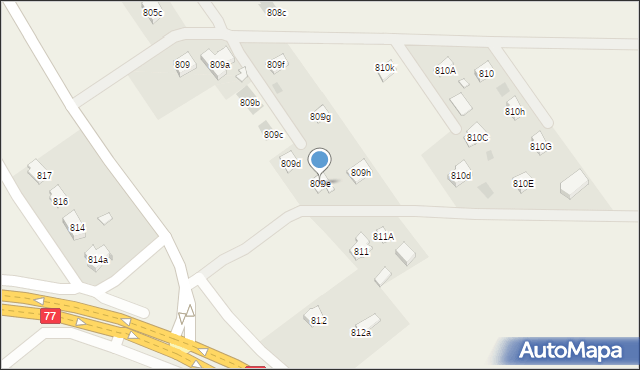 Wierzawice, Wierzawice, 809e, mapa Wierzawice