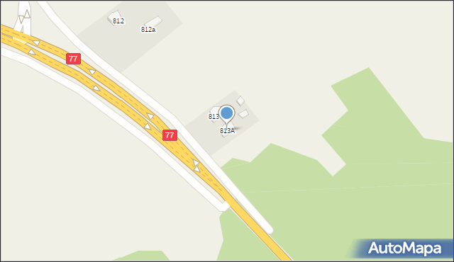 Wierzawice, Wierzawice, 813A, mapa Wierzawice