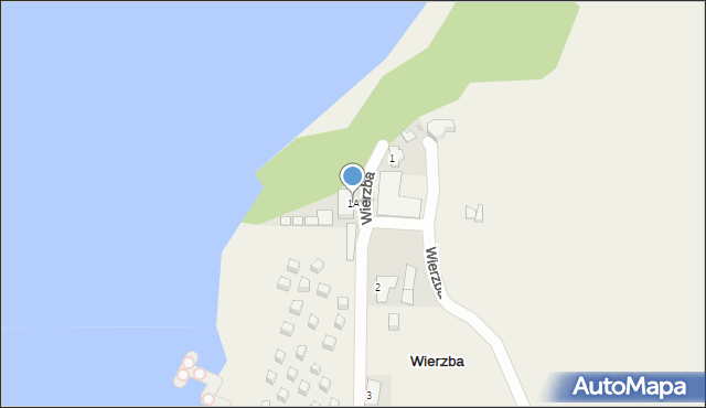 Wierzba, Wierzba, 1A, mapa Wierzba