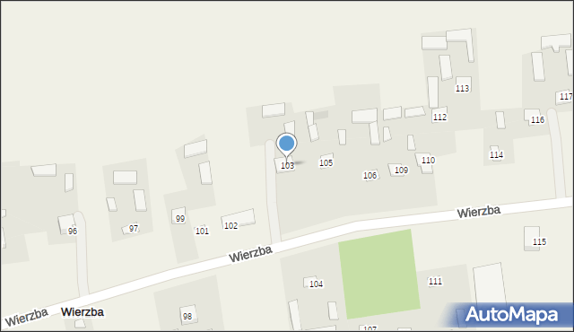 Wierzba, Wierzba, 103, mapa Wierzba