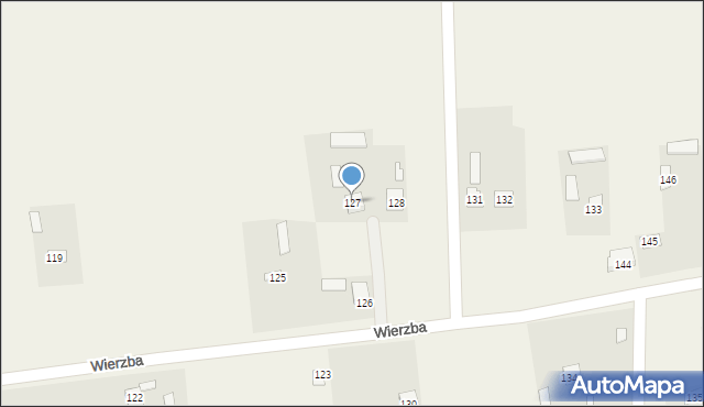 Wierzba, Wierzba, 127, mapa Wierzba